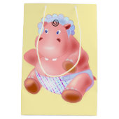 ハッピーヒッポ抱き枕 ミディアムペーパーバッグ (裏面)