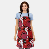 ハッピーヒッポ エプロン (着用した状態)