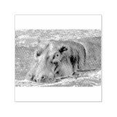 ハッピーヒッポ セルフインキングスタンプ (デザイン)