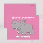 ハッピーヒポポタマス ポストカード (正面/裏面)