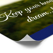 ハッピーヒマワリパーソナライズされた ポスター (角)