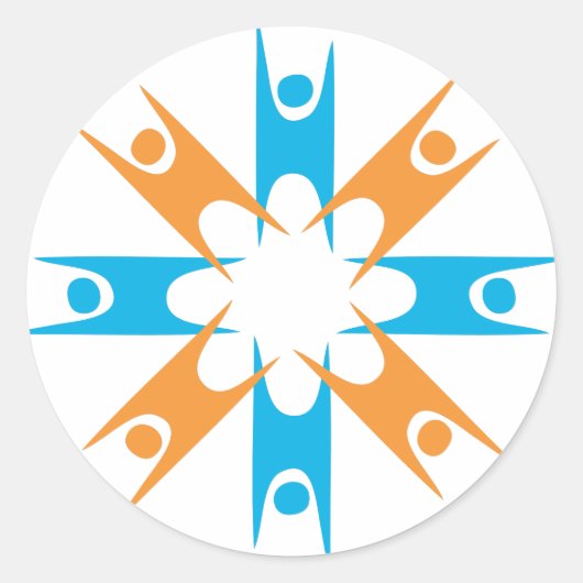 ハッピーヒューマニストリングや輪 ラウンドシール (正面)