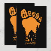 ハッピービッグフットハロウィン 招待状 (正面/裏面)