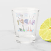 ハッピービベス ショットグラス (裏面)