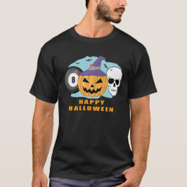 ハッピービリヤードハロウィン不気味- Tシャツ