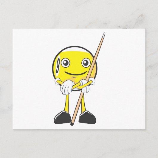 ハッピービリヤード九球プレーヤー ポストカード (正面)