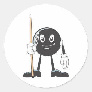 ハッピービリヤード8ボール ラウンドシール