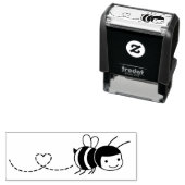 ハッピービーのまわりにブズ セルフインキングスタンプ (インサイチュ)