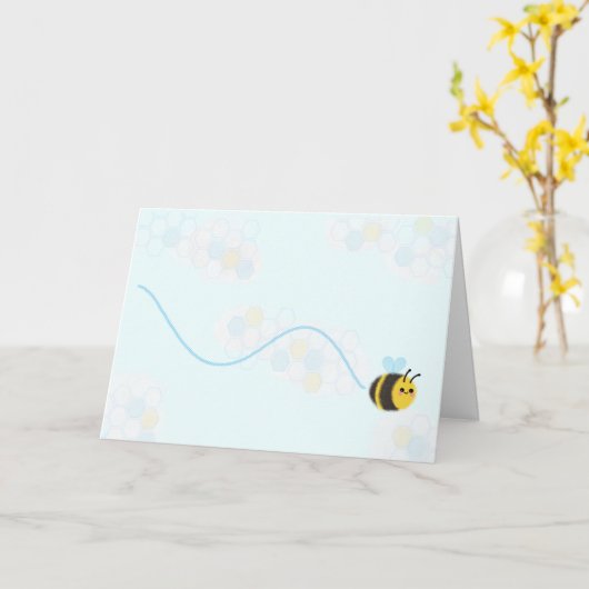 ハッピービーカード カード (黄色い花)