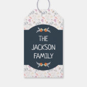 ハッピービーガン感謝青フローラオレンジ文字 ギフトタグ (裏面)