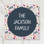 ハッピービーガン感謝青フローラオレンジ文字 フェイバータグ (裏面)