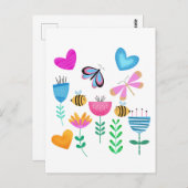 ハッピービーガーデン ポストカード (正面/裏面)