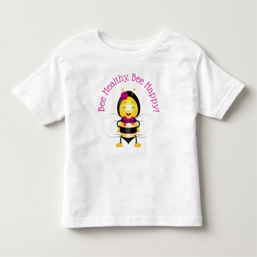 ハッピービーガール幼児Tシャツ トドラーTシャツ (正面)