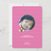 ハッピービーガール1st誕生日招待状付き/写真 招待状 (裏面)