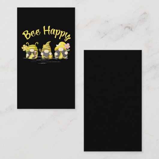 ハッピービーキュートビーキーピング格言 名刺 (正面/裏面)