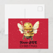 ハッピービークリスマス ビー ポストカード (正面/裏面)
