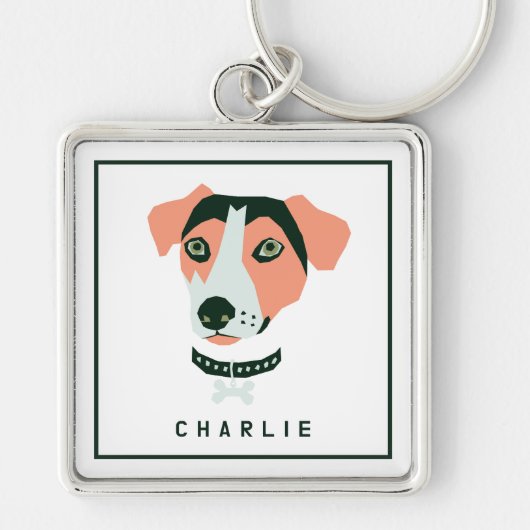 ハッピービーグルカスタムー キーホルダー (正面)