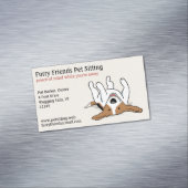 ハッピービーグル |かわいい漫画の犬 |ペット・ケア マグネット名刺 (インサイチュ)