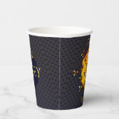 ハッピービーズブラックイエローおもしろい誕生日 紙コップ (右)