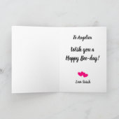 ハッピービーデイかわいい(昆虫)マルハナバチ柄の折り畳みカード プログラム (内部)