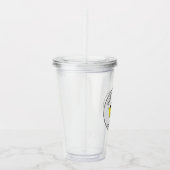 ハッピービーデイイエロー（昆虫）マルハナバチ誕生日フリット アクリルタンブラー (右)