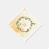 ハッピービーデイウォーターカラーバースデーパーティー スタンダードカクテルナプキン (角)