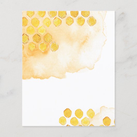 ハッピービーデイウォーターカラー誕生日招待状 チラシ (裏面)