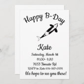 ハッピービーデイオルカクジラ 招待状 (正面/裏面)