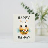 ハッピービーデイカード – かわいいハチと花 シーズンカード (スタンド正面)