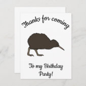 ハッピービーデイキウイ熱帯鳥 サンキューカード (正面/裏面)