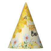 ハッピービーデイキッズビーテーマ誕生日 パーティーハット (左)