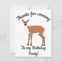 ハッピービーデイディーディアアニマル サンキューカード