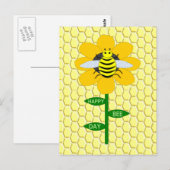 ハッピービーデイバースデーイエロービー ポストカード (正面/裏面)