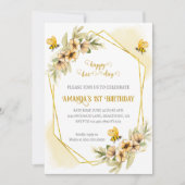 ハッピービーデイファースト誕生日招待状 招待状 (正面)