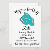 ハッピービーデイホワイトリッピング木ビパー 招待状 (正面/裏面)