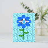 ハッピービーデイボーイブルーバースデーバンブルビー ポストカード (スタンド正面)