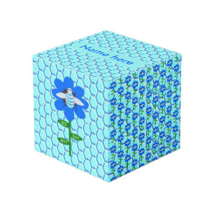 ハッピービーデイボーイブルー誕生日（昆虫）マルハナバチカスタム フォトキューブ