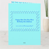 ハッピービーデイボーイブルー誕生日(昆虫)マルハナバチ カード (裏面)