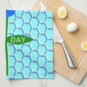 ハッピービーデイボーイブルー誕生日(昆虫)マルハナバチ キッチンタオル (四つ折り)