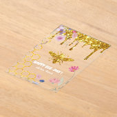 ハッピービーデイ誕生日 アクリル招待状 (レイダウン)