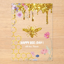 ハッピービーデイ誕生日 アクリル招待状