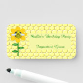 ハッピービーデイ誕生日(昆虫)マルハナバチカスタムパーティー 名札 (インサイチュ)