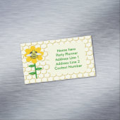 ハッピービーデイ誕生日(昆虫)マルハナバチカスタム マグネット名刺 (インサイチュ)