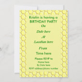 ハッピービーデイ誕生日(昆虫)マルハナバチカスタム 招待状 (裏面)