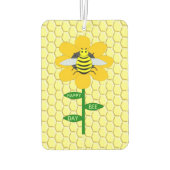 ハッピービーデイ誕生日(昆虫)マルハナバチ カーエアーフレッシュナー (裏面)