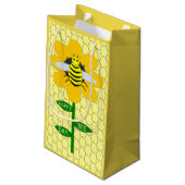 ハッピービーデイ誕生日（昆虫）マルハナバチ スモールペーパーバッグ (裏面アングル)