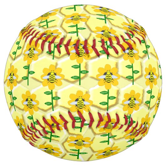 ハッピービーデイ誕生日(昆虫)マルハナバチ ソフトボール (正面)