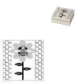 ハッピービーデイ誕生日（昆虫）マルハナバチ ラバースタンプ (押印)