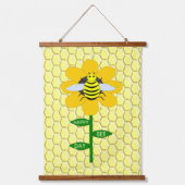 ハッピービーデイ誕生日(昆虫)マルハナバチ 吊り下げ型タペストリー (正面)
