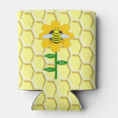 ハッピービーデイ誕生日(昆虫)マルハナバチ 缶クーラー (裏面)